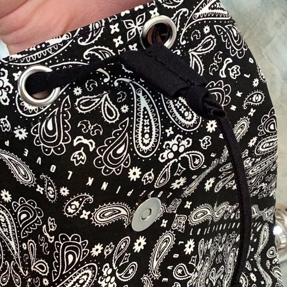 Pink Victoria’s Secret black and white paisley mini backpack. ❗️New with tags ❗️ - Picture 7 of 9